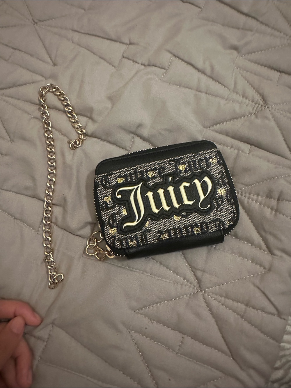 Juicy Couture Black and Gold Wallet